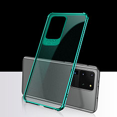 Coque Ultra Fine TPU Souple Housse Etui Transparente S02 pour Samsung Galaxy S20 Ultra 5G Vert