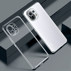Coque Ultra Fine TPU Souple Housse Etui Transparente S02 pour Xiaomi Mi 11 Lite 4G Argent