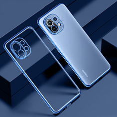 Coque Ultra Fine TPU Souple Housse Etui Transparente S02 pour Xiaomi Mi 11 Lite 5G Bleu