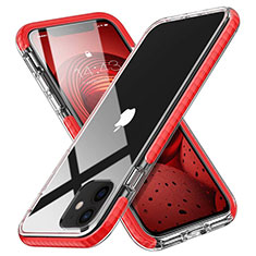 Coque Ultra Fine TPU Souple Housse Etui Transparente S03 pour Apple iPhone 12 Mini Rouge