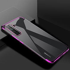 Coque Ultra Fine TPU Souple Housse Etui Transparente S03 pour Huawei P40 Lite 5G Violet