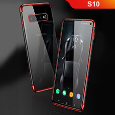Coque Ultra Fine TPU Souple Housse Etui Transparente S03 pour Samsung Galaxy S10 5G Rouge