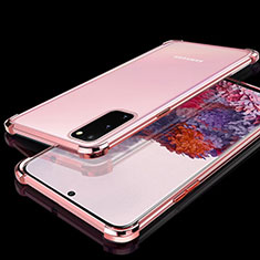 Coque Ultra Fine TPU Souple Housse Etui Transparente S03 pour Samsung Galaxy S20 5G Or Rose