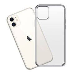 Coque Ultra Fine TPU Souple Housse Etui Transparente S04 pour Apple iPhone 11 Argent