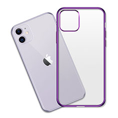 Coque Ultra Fine TPU Souple Housse Etui Transparente S04 pour Apple iPhone 11 Violet