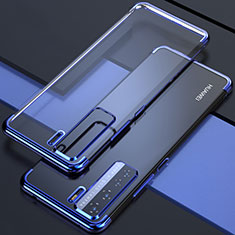 Coque Ultra Fine TPU Souple Housse Etui Transparente S04 pour Huawei Nova 7 SE 5G Bleu