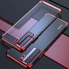 Coque Ultra Fine TPU Souple Housse Etui Transparente S04 pour Huawei Nova 7 SE 5G Rouge