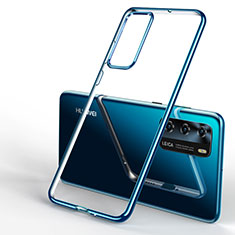 Coque Ultra Fine TPU Souple Housse Etui Transparente S04 pour Huawei P40 Bleu