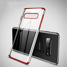 Coque Ultra Fine TPU Souple Housse Etui Transparente S04 pour Samsung Galaxy S10 Plus Rouge