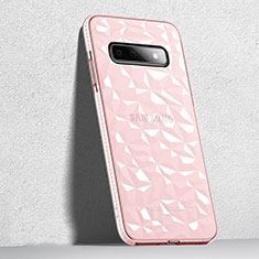 Coque Ultra Fine TPU Souple Housse Etui Transparente S04 pour Samsung Galaxy S10 Rose