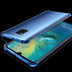 Coque Ultra Fine TPU Souple Housse Etui Transparente S07 pour Huawei Mate 20 X 5G Bleu