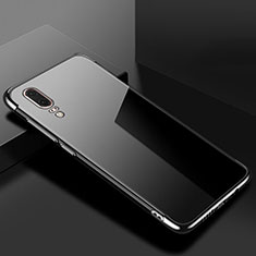 Coque Ultra Fine TPU Souple Housse Etui Transparente S07 pour Huawei P20 Noir