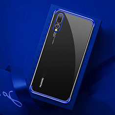 Coque Ultra Fine TPU Souple Housse Etui Transparente S07 pour Huawei P20 Pro Bleu
