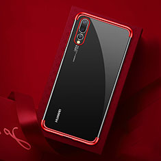 Coque Ultra Fine TPU Souple Housse Etui Transparente S07 pour Huawei P20 Pro Rouge