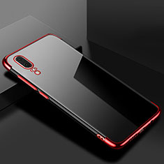Coque Ultra Fine TPU Souple Housse Etui Transparente S07 pour Huawei P20 Rouge