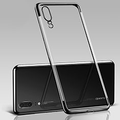 Coque Ultra Fine TPU Souple Housse Etui Transparente S09 pour Huawei P20 Noir