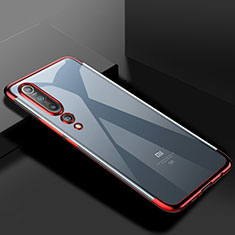 Coque Ultra Fine TPU Souple Housse Etui Transparente S2 pour Xiaomi Mi 10 Rouge
