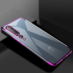 Coque Ultra Fine TPU Souple Housse Etui Transparente S2 pour Xiaomi Mi 10 Violet
