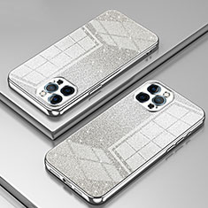 Coque Ultra Fine TPU Souple Housse Etui Transparente SY1 pour Apple iPhone 12 Pro Max Argent