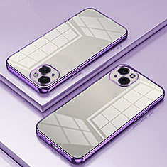 Coque Ultra Fine TPU Souple Housse Etui Transparente SY1 pour Apple iPhone 14 Plus Violet