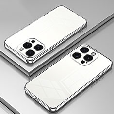 Coque Ultra Fine TPU Souple Housse Etui Transparente SY1 pour Apple iPhone 14 Pro Max Argent