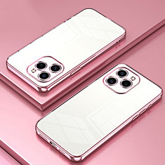 Coque Ultra Fine TPU Souple Housse Etui Transparente SY1 pour Huawei Honor 60 SE 5G Or Rose