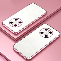 Coque Ultra Fine TPU Souple Housse Etui Transparente SY1 pour Huawei Mate 40 Pro Or Rose