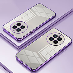 Coque Ultra Fine TPU Souple Housse Etui Transparente SY1 pour Huawei Mate 50 Violet