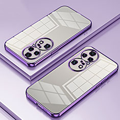 Coque Ultra Fine TPU Souple Housse Etui Transparente SY1 pour Huawei P50 Pro Violet