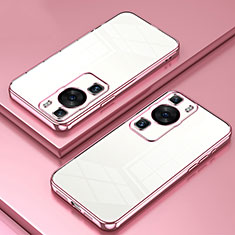 Coque Ultra Fine TPU Souple Housse Etui Transparente SY1 pour Huawei P60 Pro Or Rose