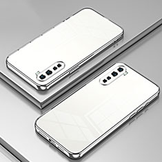 Coque Ultra Fine TPU Souple Housse Etui Transparente SY1 pour OnePlus Nord Argent