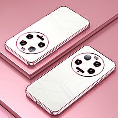 Coque Ultra Fine TPU Souple Housse Etui Transparente SY1 pour Xiaomi Mi 13 Ultra 5G Or Rose