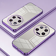 Coque Ultra Fine TPU Souple Housse Etui Transparente SY1 pour Xiaomi Mi 13 Ultra 5G Violet