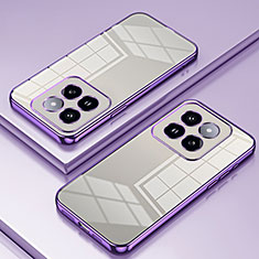 Coque Ultra Fine TPU Souple Housse Etui Transparente SY1 pour Xiaomi Mi 14 Pro 5G Violet