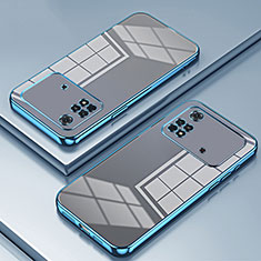 Coque Ultra Fine TPU Souple Housse Etui Transparente SY1 pour Xiaomi Poco M4 Pro 4G Bleu