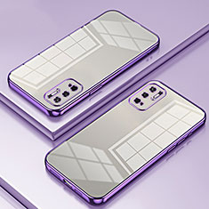 Coque Ultra Fine TPU Souple Housse Etui Transparente SY1 pour Xiaomi Redmi Note 10 5G Violet