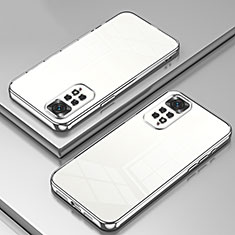 Coque Ultra Fine TPU Souple Housse Etui Transparente SY1 pour Xiaomi Redmi Note 11 4G (2022) Argent