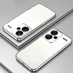Coque Ultra Fine TPU Souple Housse Etui Transparente SY1 pour Xiaomi Redmi Note 13 Pro+ Plus 5G Argent