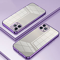 Coque Ultra Fine TPU Souple Housse Etui Transparente SY2 pour Apple iPhone 11 Pro Max Violet