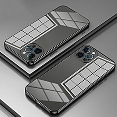 Coque Ultra Fine TPU Souple Housse Etui Transparente SY2 pour Apple iPhone 12 Pro Max Noir