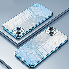 Coque Ultra Fine TPU Souple Housse Etui Transparente SY2 pour Apple iPhone 14 Bleu
