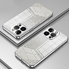 Coque Ultra Fine TPU Souple Housse Etui Transparente SY2 pour Apple iPhone 15 Pro Argent