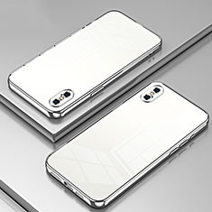 Coque Ultra Fine TPU Souple Housse Etui Transparente SY2 pour Apple iPhone X Argent