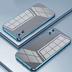 Coque Ultra Fine TPU Souple Housse Etui Transparente SY2 pour Apple iPhone X Bleu