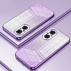 Coque Ultra Fine TPU Souple Housse Etui Transparente SY2 pour Huawei Honor 50 SE 5G Violet