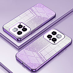 Coque Ultra Fine TPU Souple Housse Etui Transparente SY2 pour Xiaomi Mi 14 5G Violet