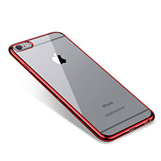Coque Ultra Fine TPU Souple Housse Etui Transparente T09 pour Apple iPhone 6S Plus Rouge