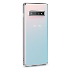 Coque Ultra Fine TPU Souple Housse Etui Transparente U03 pour Samsung Galaxy S10 Argent