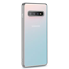 Coque Ultra Fine TPU Souple Housse Etui Transparente U03 pour Samsung Galaxy S10 Plus Argent