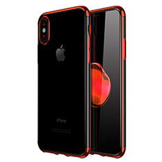 Coque Ultra Fine TPU Souple Housse Etui Transparente V02 pour Apple iPhone Xs Max Rouge